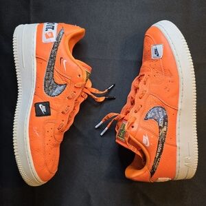 Nike Orange Low Air Force 1 Sneakers